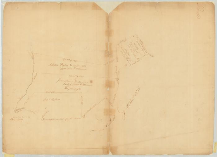 Map of Kingsborough, granted to James Stewart, 1755. Map #707