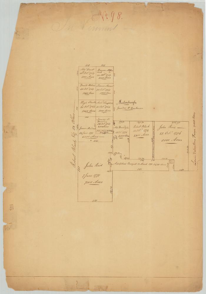 Survey of land for various persons, said to be in Vermont. Map #710