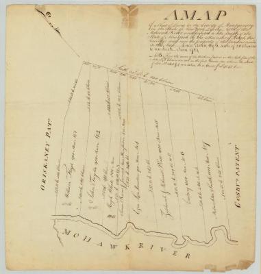 Map of Sadaghqueda Patent north side of Mohawk river. 1784. Map #769