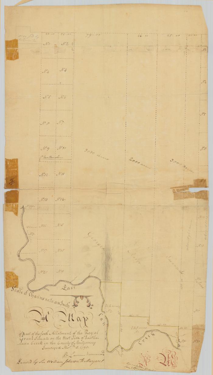 Map of Royal Grant, 4th allotment on west side of East Canada creek. Map #754