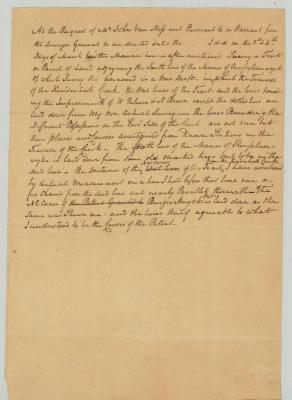 Warrant and survey of Van Ness grant on Kinderhook creek. Map #762B