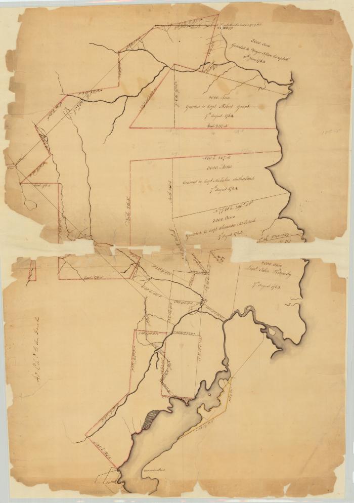Map of lands on Lake Champlain near Ticonderoga. Map #747
