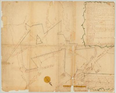 Survey of land for Philip Livingston et. al., with field notes; June, 1781, by Isaac Vrooman. Map #743