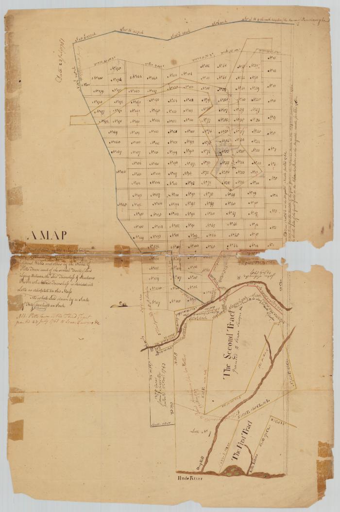 Map of Pittstown, Rensselaer county, granted to Isaac Sawyer. Map #758 