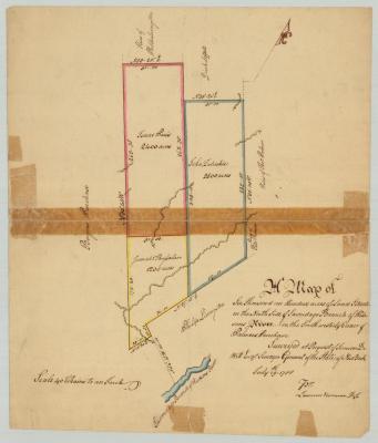 Land of Isaac Paris, 2,400 acres, John Zabriskie, 2,500 acres and others. Map #731