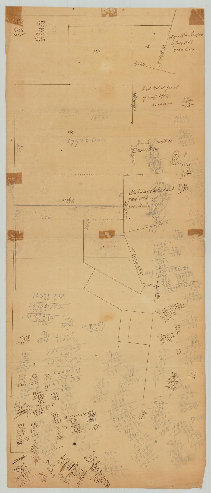 Land of Theophilus Bache. Map #727