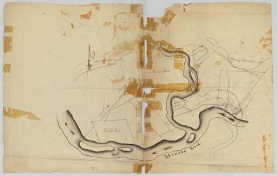 Map of lands at Fort Hunter, Montgomery county. Map #759