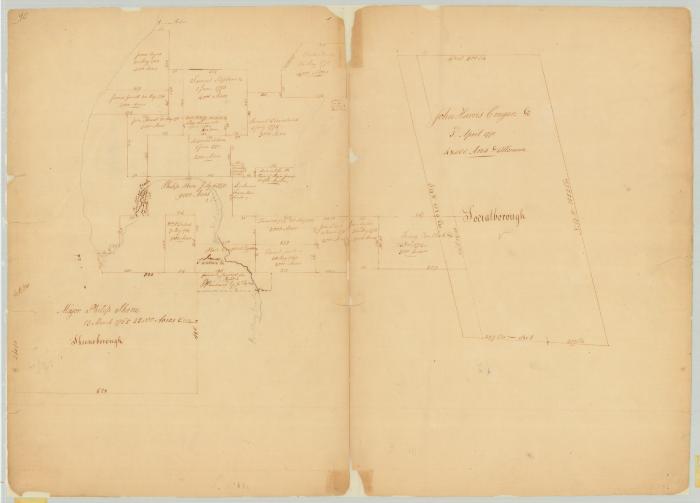 Survey of land for various persons on Poultny creek in Vermont. Map #705