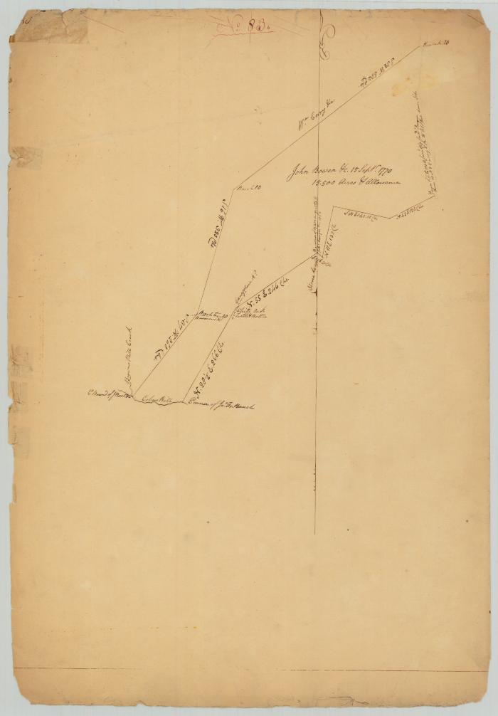 Survey of land for John Bowen. 13,500 acres on the Schoharie creek and Cobus kill. Map #689