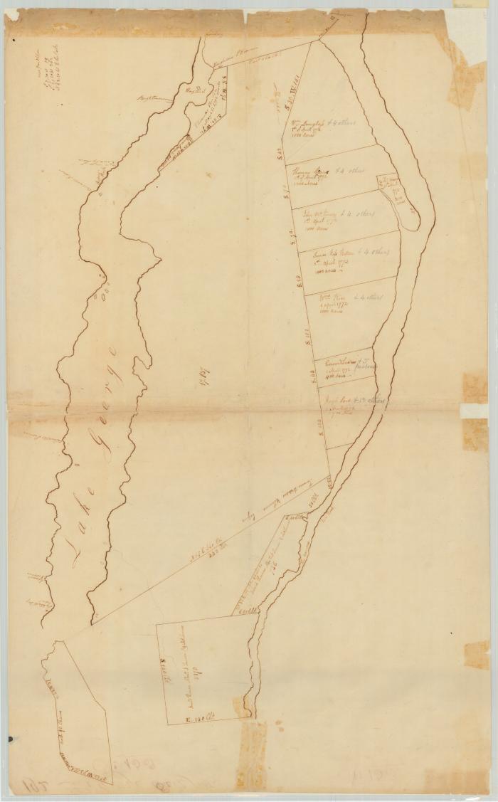 Lands between Lake Champlain and Lake George. Map #783