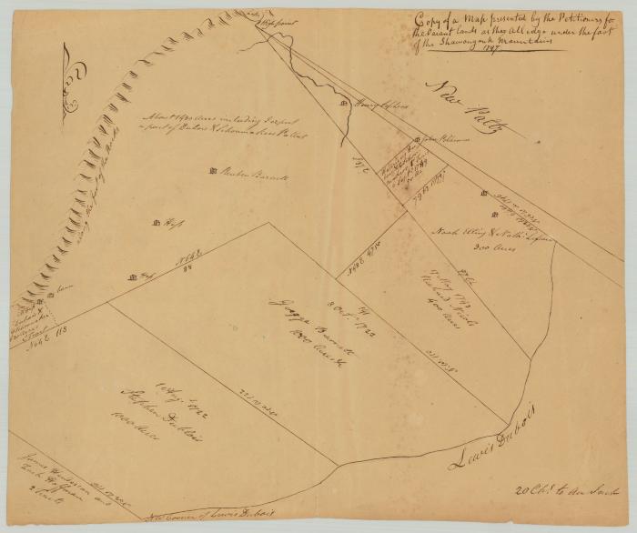 Land of George Burnett and others, near New Paltz. 1797. Map #808