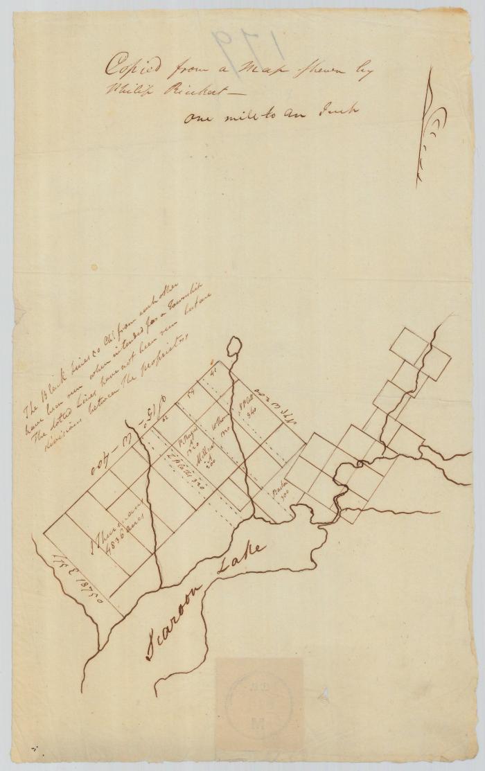 Map of land adjacent to Scroon lake. Map #810