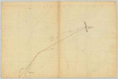 Levels from Fort Edward to Wood Creek and line of proposed canal. Map #774A
