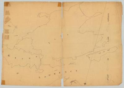 Map of Grande Isle and Isle aux Foret in St. Lawrence river near Kingston. Map #797C