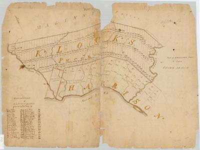 Map of Klock's Purchase, Magin's Tract and Harrison Tract. Map #865A