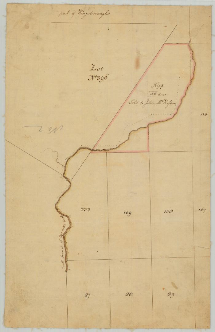 Map of Kingsborough Patent, along Cayadutta Creek. Map #860