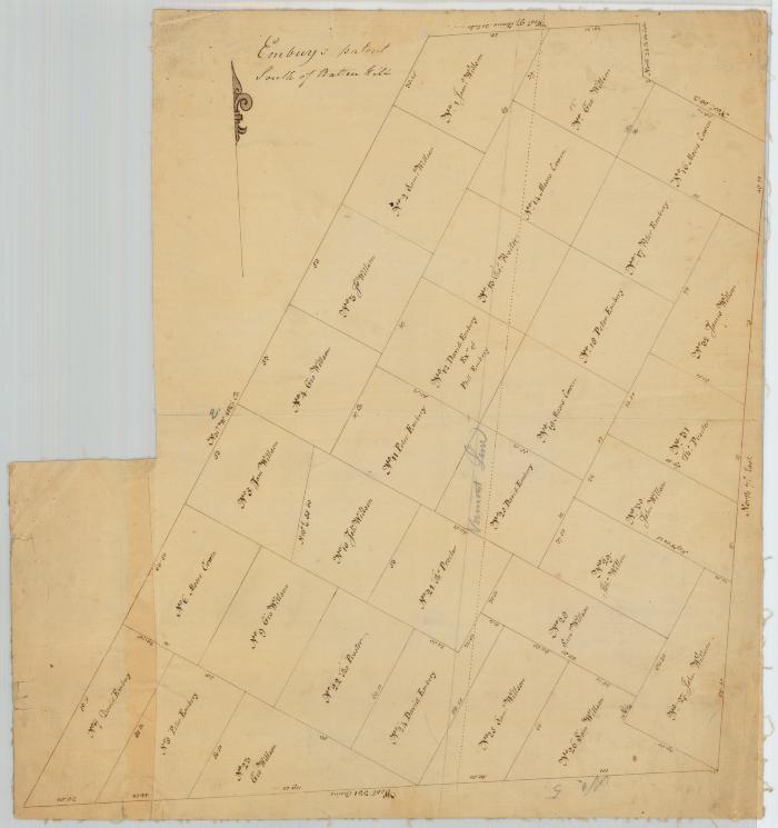 Map of Embury's Patent, with subdivisions south of Battenkill, Washington Co. and Vermont. Map #863