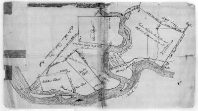 Map of Fort Hunter lands with Field notes, Montgomery county. Map #822