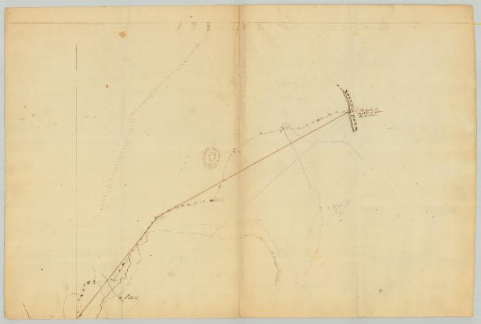 Levels from Fort Edward to Wood Creek and line of proposed canal. Map #774A