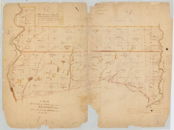 Map of Klock's Purchase, Magin's Tract and Harrison Tract. Map #865B
