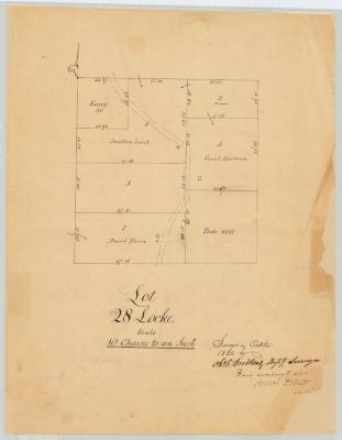 Township of Locke, Lot No. 28; by C. C. Brodhead, Oct. 1822. Map #899