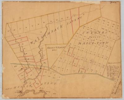 Map of Wallomsack Patent; also Snyders Patent called Mapletown. Map #884