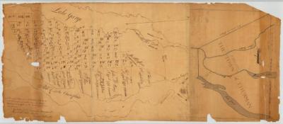 Map of the Town of Thurman and a Map of Lands lying between Lake George and Champlain. Map #375