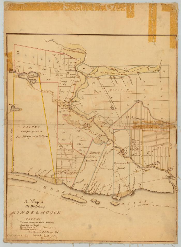 Map of Kinderhook Patent, Columbia Co.; by Isaac Vrooman. Map #889