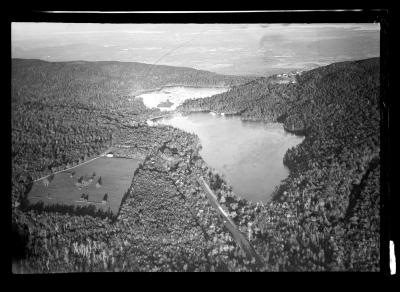 North Lake and South Lake in Catskills.  Aerial Views CCC Work