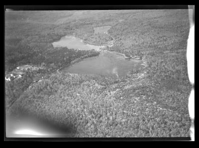 North Lake and South Lake in Catskills.  Aerial Views CCC Work