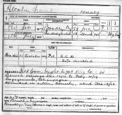 National Guard Muster Roll Abstract for World War I. Volume 38, Section A: Alcola, Frank