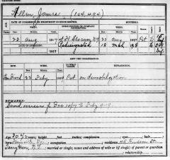 National Guard Muster Roll Abstract for World War I. Volume 38, Section A: Allen, James