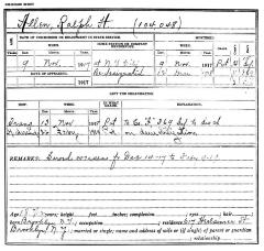 National Guard Muster Roll Abstract for World War I. Volume 38, Section A: Allen, Ralph