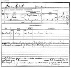 National Guard Muster Roll Abstract for World War I. Volume 38, Section A: Allen, Robert