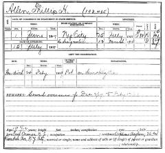 National Guard Muster Roll Abstract for World War I. Volume 38, Section A: Allen, Phillip