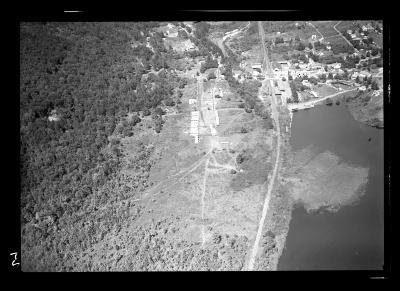 North Lake and South Lake in Catskills.  Aerial Views CCC Work