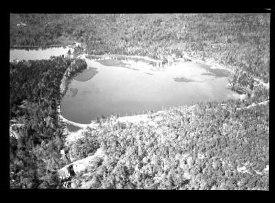 North Lake and South Lake in Catskills.  Aerial Views CCC Work