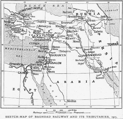 Sketch Map of Baghdad Railway and Its Tributaries. Asia Minor