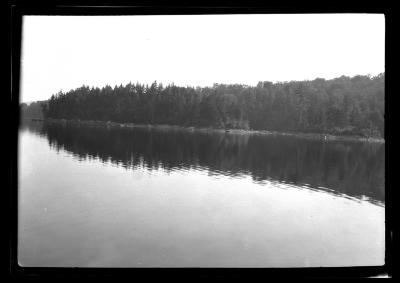 State Land West Side Big Tupper Lake, "Open Camp" Erected in Forest about 1/3 distance from Left Side of Photo.
