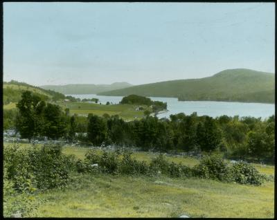 Panorama N. E. Across Schroon Lake at the narrows