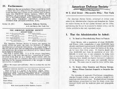 American Defense Society Pamphlet