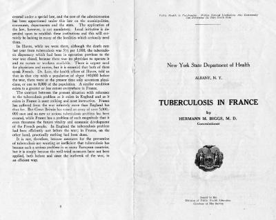 New York State Department of Health: Tuberculosis in France