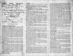 15th Regiment: Initial Muster Roll of Detachment, Camp Dix, New Jersey Headquarters, July 25 - August 31, 1917, pp. 1-4.