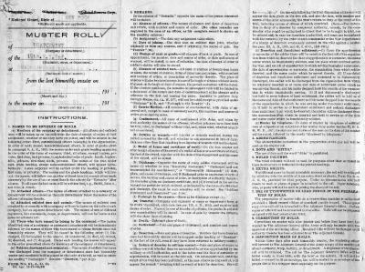 15th Regiment: Muster Roll of Headquarters, 2nd Battalion, Camp Upton, July 25 - August 31, 1917, pp. 1-3.