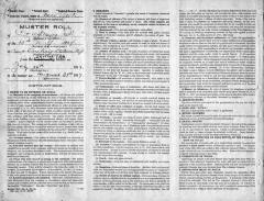 15th Regiment: Muster Roll of Company I, Camp Dix, Wrightstown, New Jersey,  July 25 - August 31, 1917, pp. 1-8.