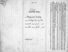 15th Regiment: Initial Muster Roll of Headquarters, NY Infantry, Camp Whitman, July 15 - 25, 1917, pp. 1-6.