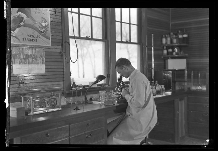 Laboratory, Rome Fish Hatchery, Treating a Sick Trout