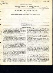 Annual Muster Roll of 2nd Battalion Headquarters Company, 369th Infantry