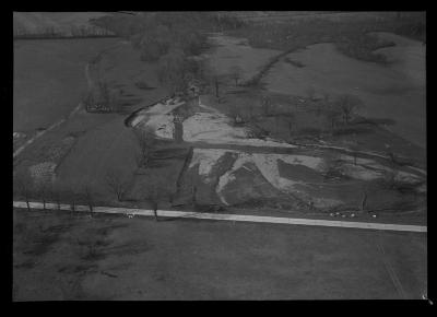 East Creek, Looking Upstream.  Air View