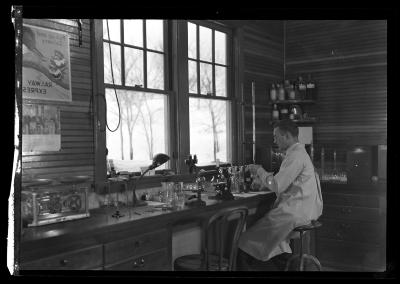 Laboratory, Rome Fish Hatchery, Treating a Sick Trout